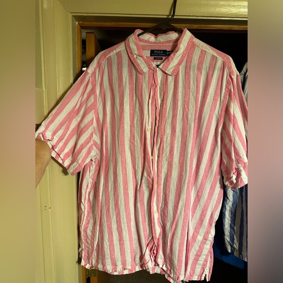 Ralph Lauren Pink Stripe Button Up - Picture 1 of 2